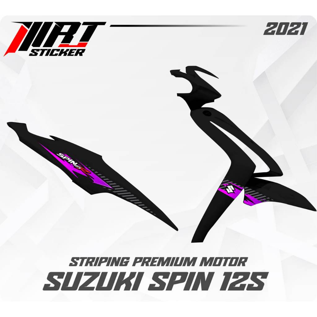 Striping Spin - Stiker Transparan Spin 125 Carbon v2 (Sudah Terpotong)