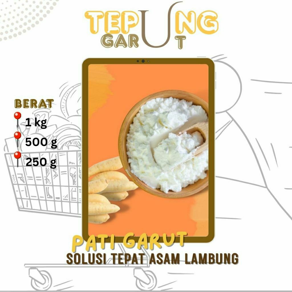

Termurah! Tepung Pati Garut I Tepung garut asli I obat asam lambung I Berat variasi I 250g,500g,1kg I