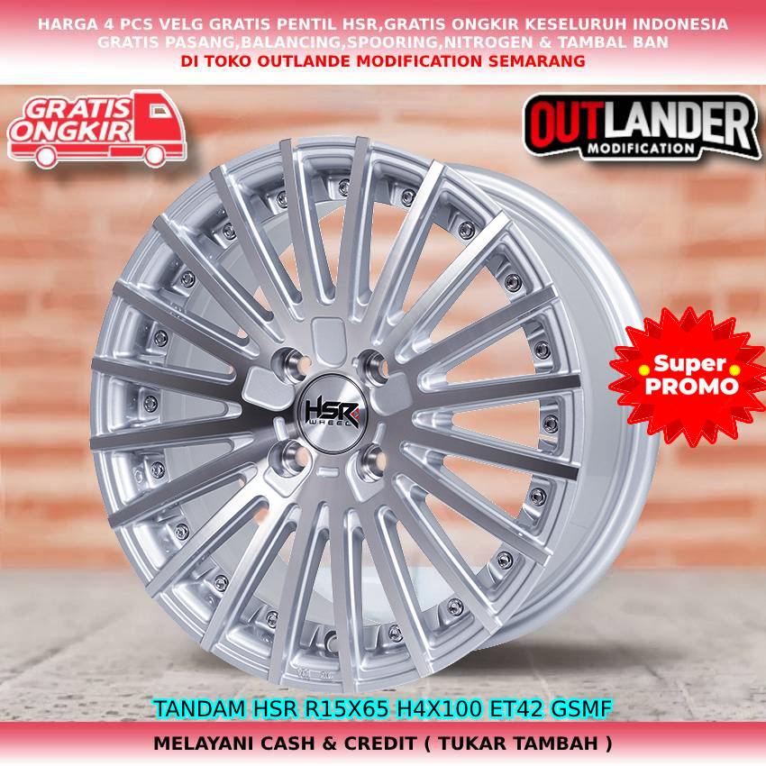 velg ring15 untuk mobil Ignis Karimun Estilo Splash Swift WagonR Agya Altis dll hsr tandam ring15