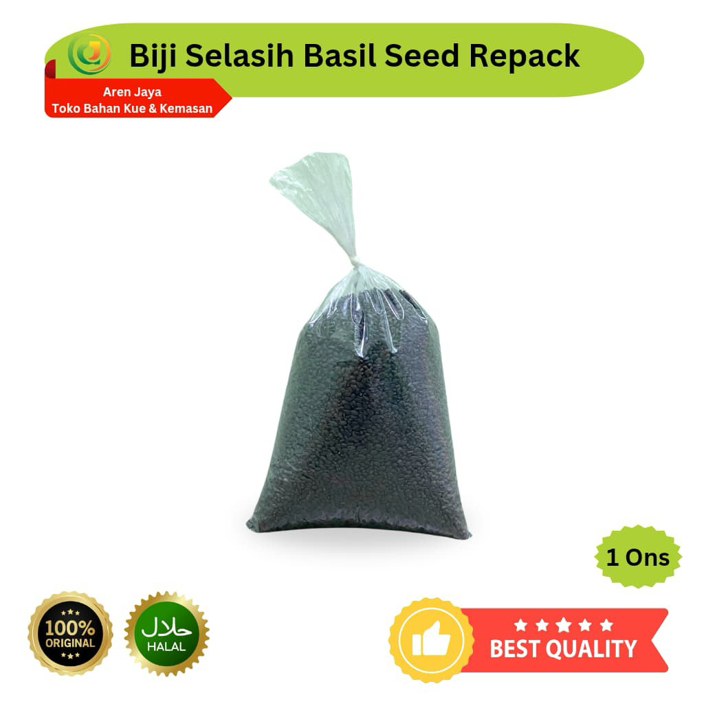 

Biji Selasih Basil Seed Premium Untuk Minuman 1 Ons Repack Kiloan Curah Original