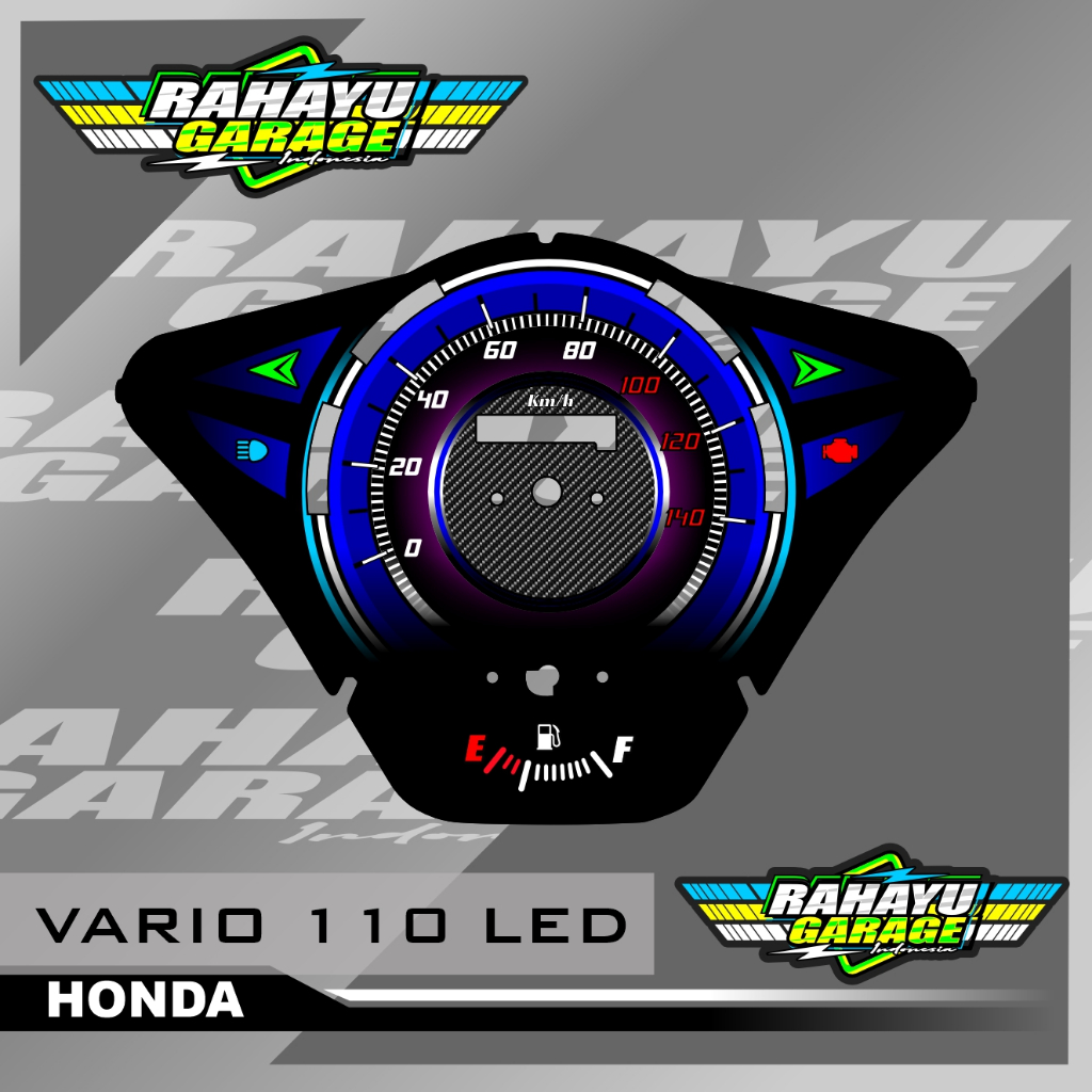 papan speedometer custom honda vario 110 led panel spidometer custom honda vario 110 led