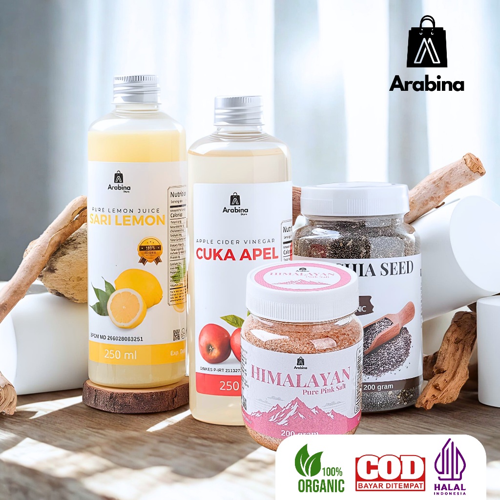 

Ay00! Arabina Paket Detoks Diet Gachimonpel Alami 4in1 Garam Himalaya Cuka Apel Chia Seed Sari Lemon
