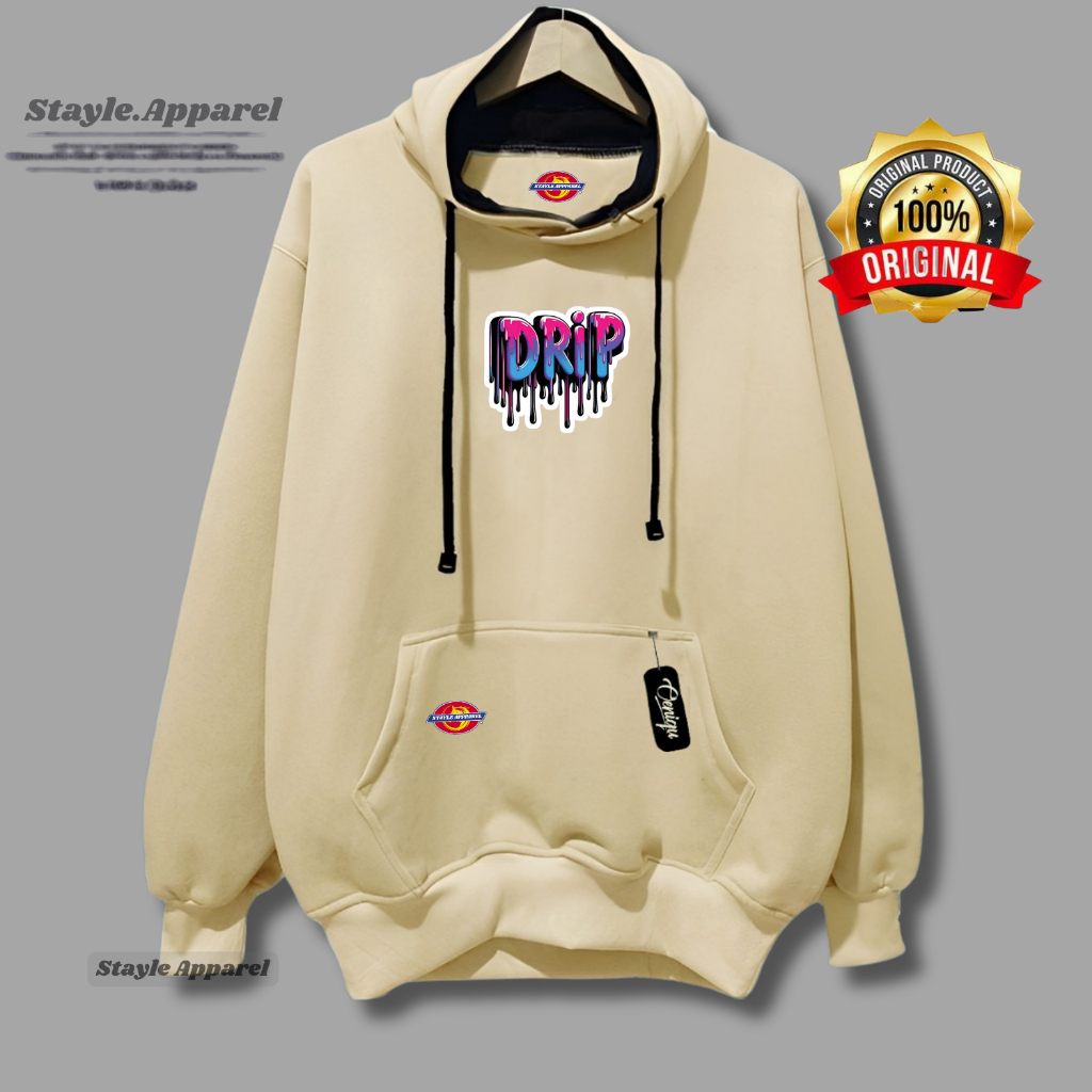 Hoodie Sweater Pria Wanita Distro Stayle Korea Warna Cream Hodi Murah Kualitas Brand Local Bandung J