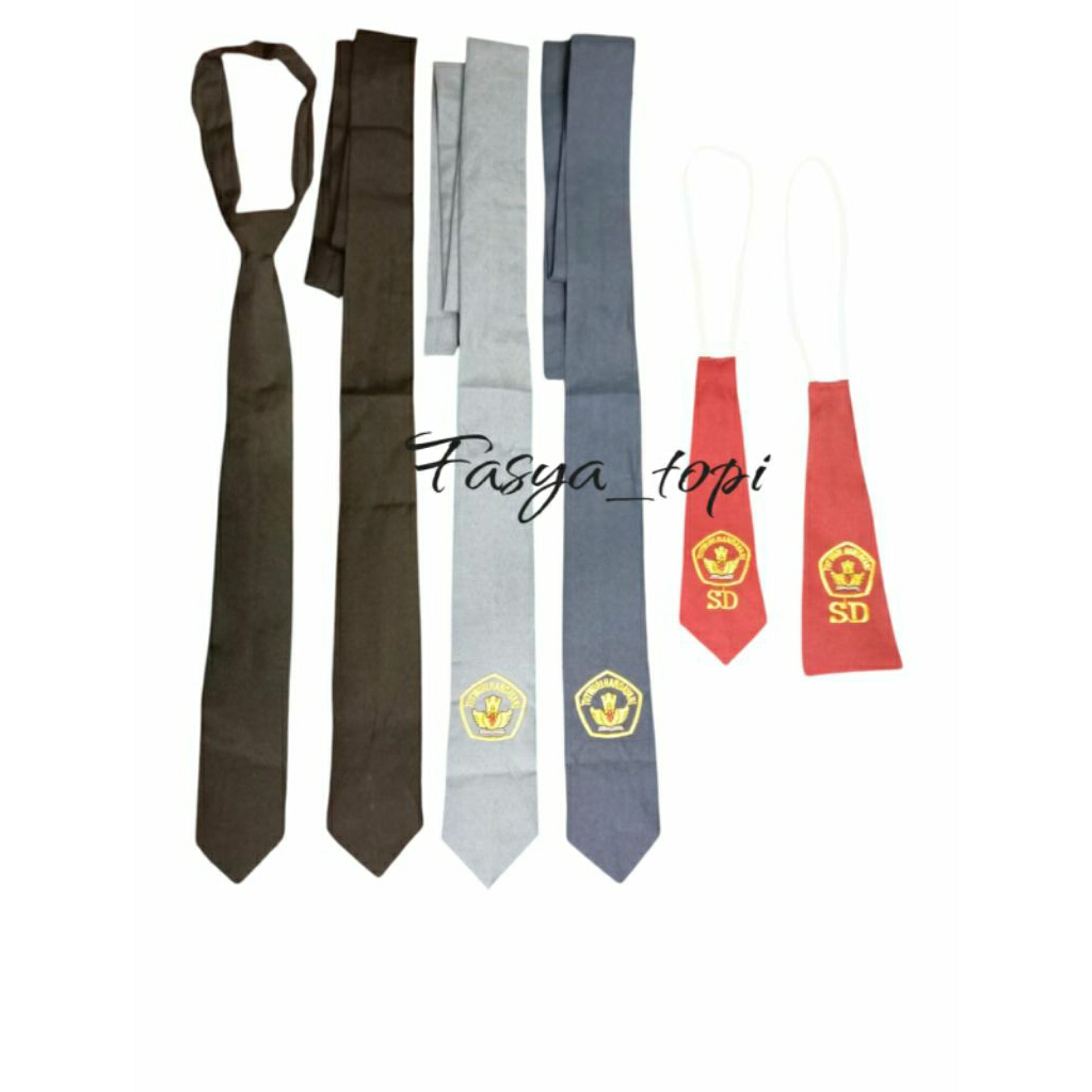 DASI SEKOLAH dasi sd smp sma pramuka dasi hitam dasi hitam perekat atribut sekolah