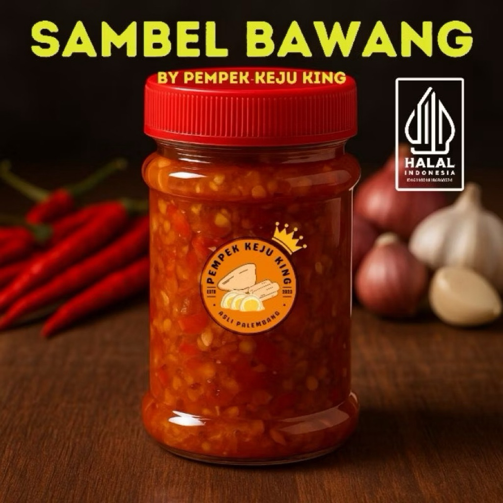 

[Halal] Sambal Bawang 150gr Asli Sambal Rumahan Homemade tanpa Pengawet - Pempek Keju King
