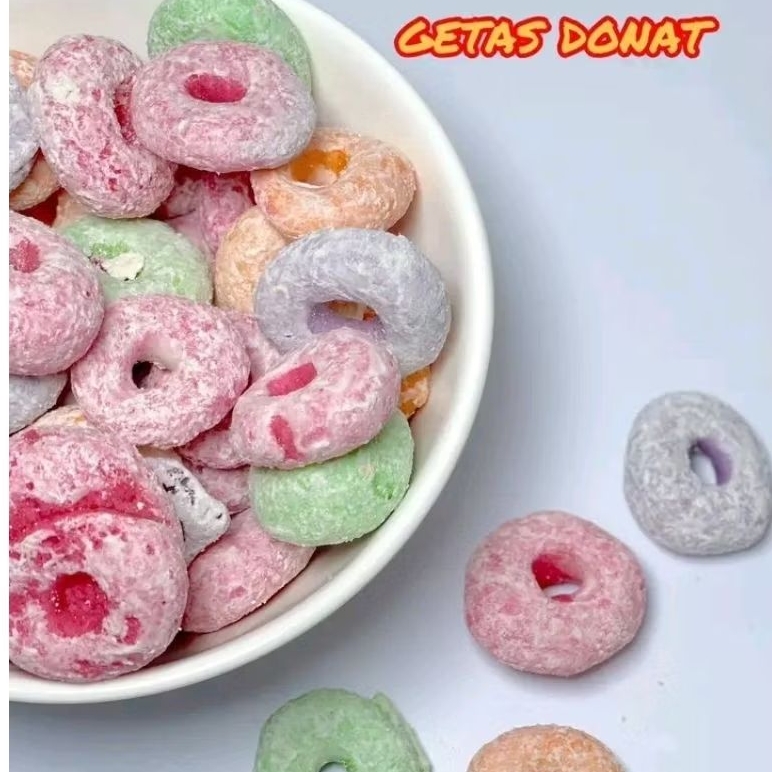 

KUE DONAT KERING 1KG (1000GR)- DONAT CINCIN WARNA WARNI PELANGI/ KUE DONAT