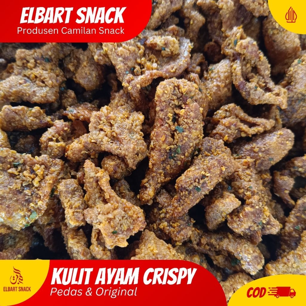 

Kulit Ayam Crispy Pedas Daun Jeruk & Original Gurih 250g, 500g, 1000g – Camilan Pedas Renyah Gurih