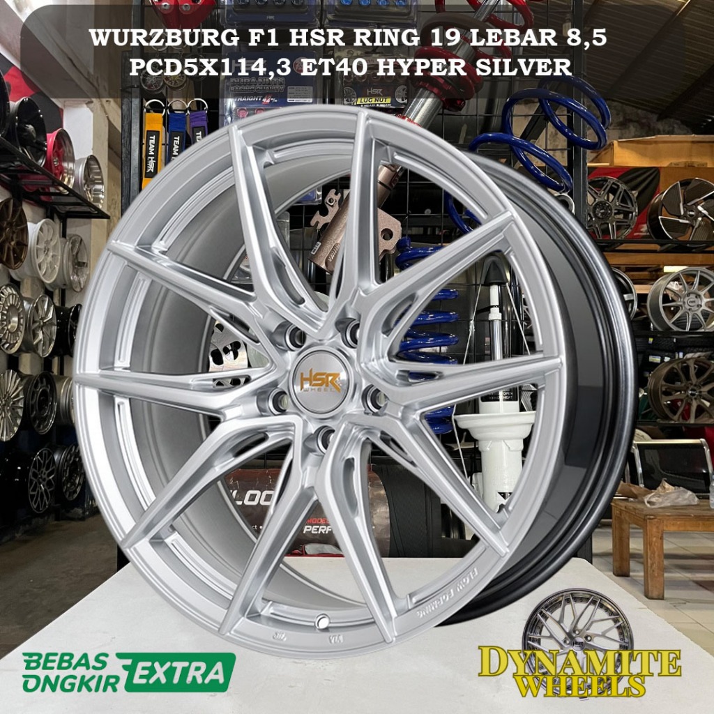 velg racing camry ring 19 lebar 8,5 hyper silver untuk terios xpander hrv civic innova civic