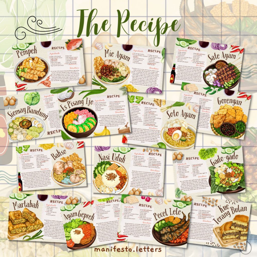 Postcard The Recipe | Kartupos Resep | Indonesian Food | Rawon | Mie Ayam | Nasi Kuning | Es Doger