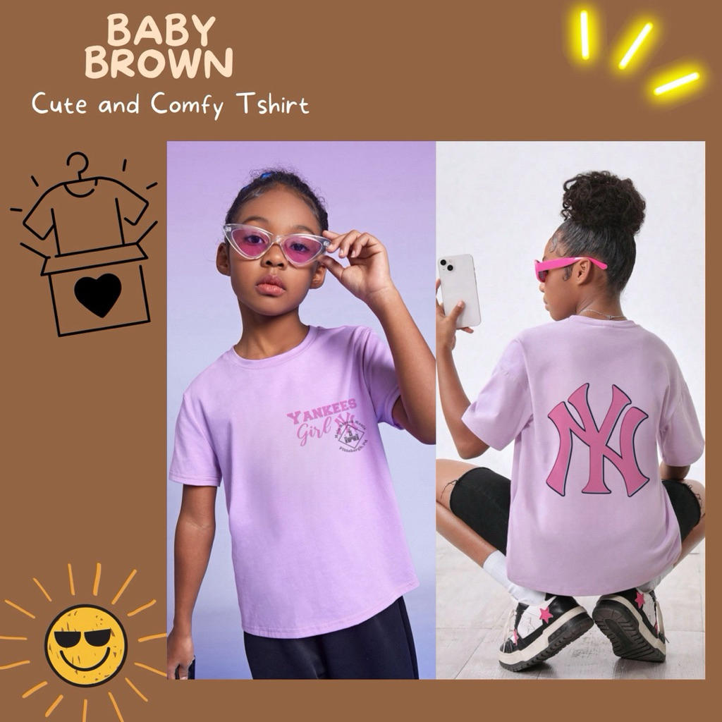 BAJU ANAK DPN BLKG KAOS ANAK ATASAN ANAK BAJU ANAK DISTRO LAKI-LAKI PEREMPUAN 1-10TAHUN TSHIRT MLB Y
