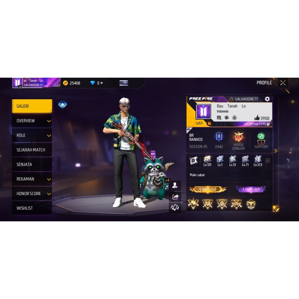 akun free fire murah