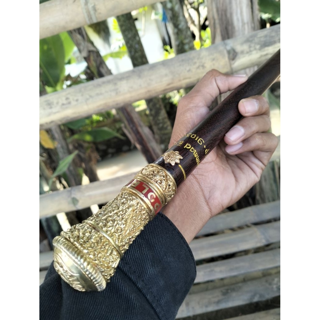 tongkat komando polri ber ornamen Wesi kuning super