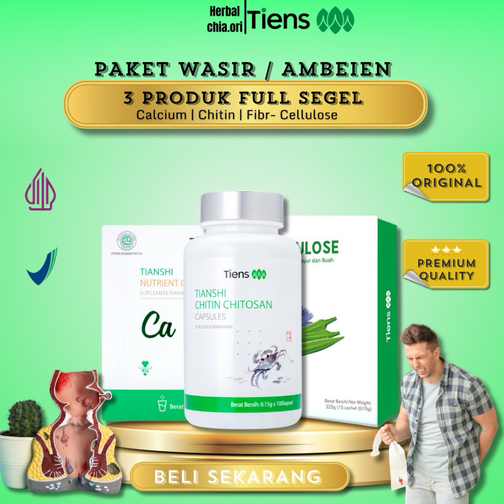 Tiens Tcm Herbal China Ambeien Wasir Ambien Ambeyen Ampuh Fitofarmaka Bpom Halal Original