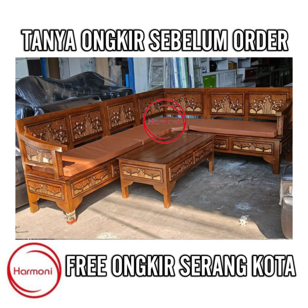 KURSI TERAS SUDUT KAYU JATI KURSI TAMU SUDUT KAYU JATI