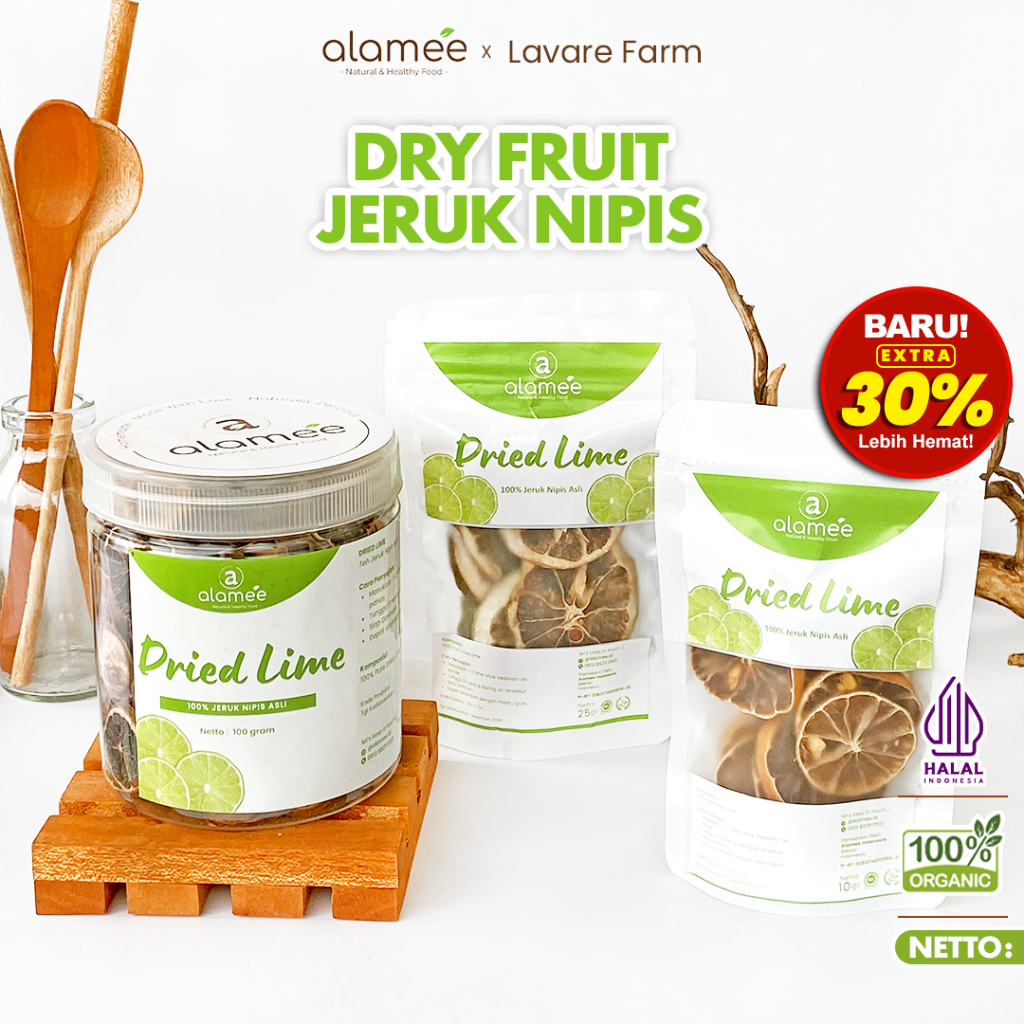

Jeruk Nipis Kering Dried Lime Slice Tea Teh Herbal Buah Iris Organik All Varian
