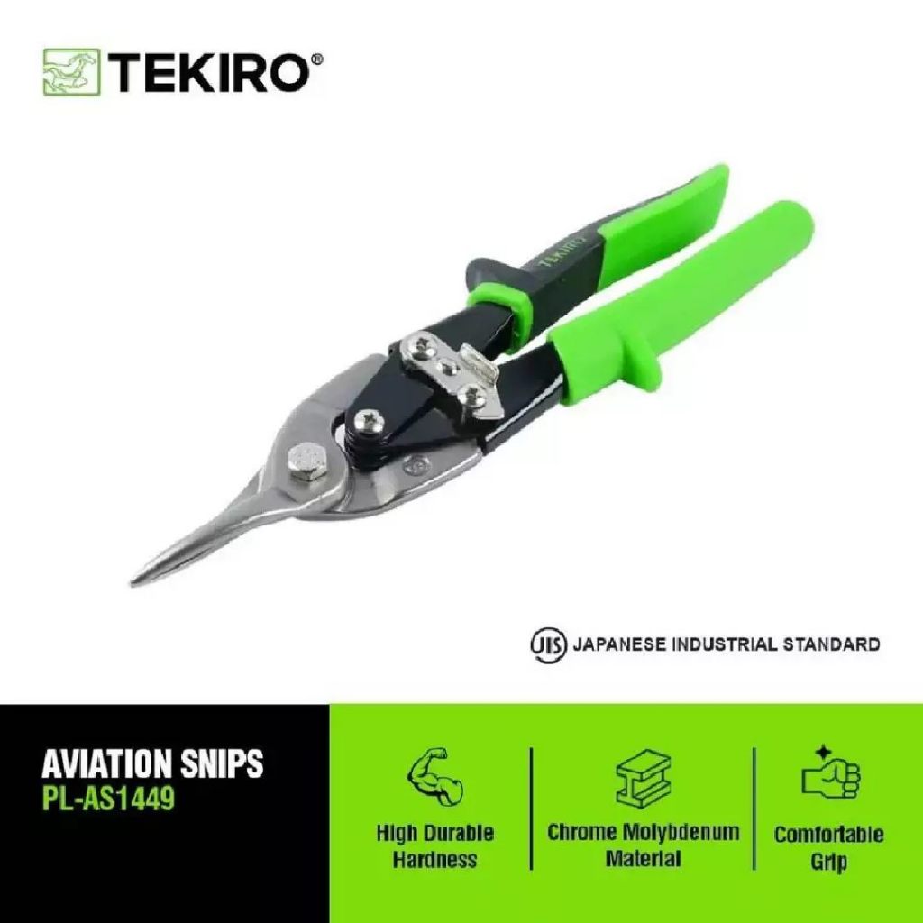 

ORIGINAL TEKIRO Gunting Hollow / Tekiro gunting Baja Ringan / Gunting Seng 10 Inch Aviation Snips