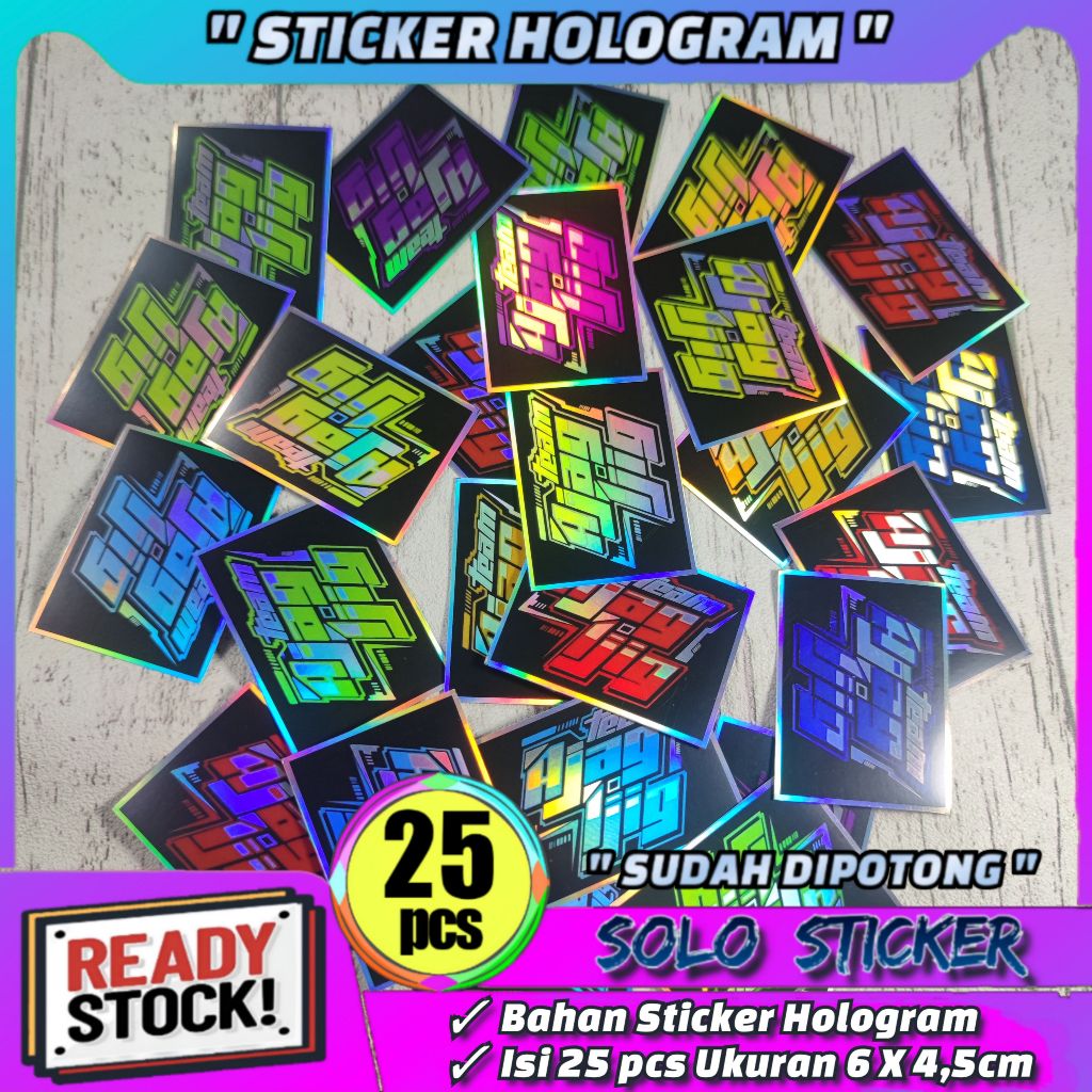

SUDAH DIPOTONG Setiker Team Ajag Ijig Hologram Isi 25 pcs Bahan Anti Air