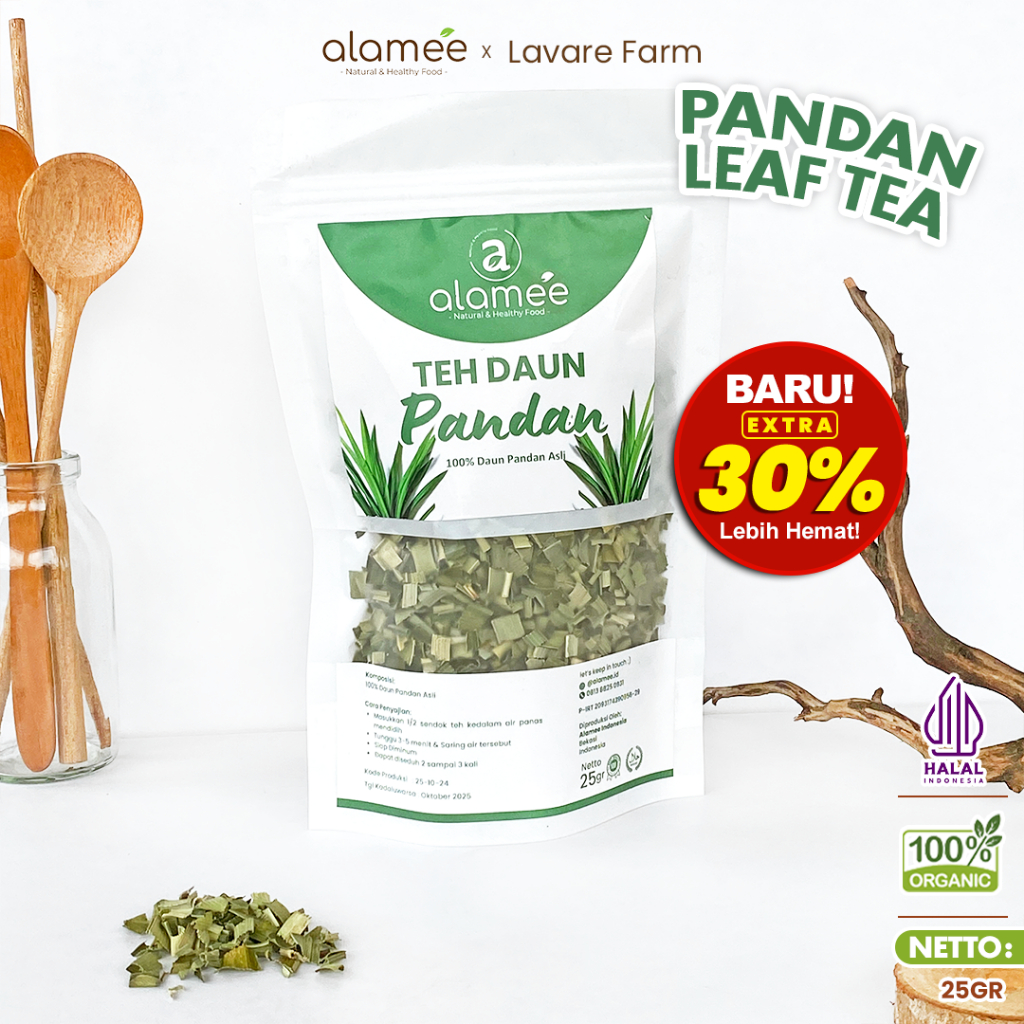 

ALAMEE Dried Pandan Tea Teh Daun Kering Leaf Organik 25gr BUMA