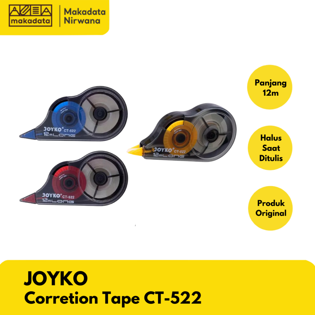 

JOYKO CORRECTION TAPE / STIPO KERTAS CT-522 (1 PCS)