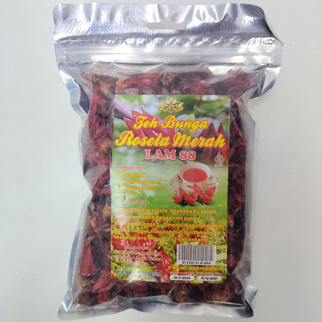 

(100 GR) ROSELLA MERAH KERING KUALITAS GRADE A