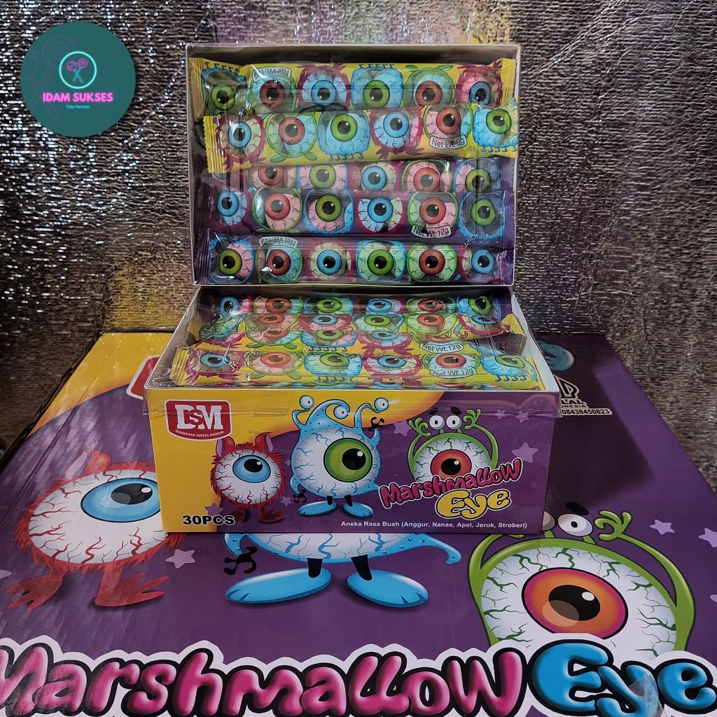 

DSM marshmallow eye bentuk mata obral isi 30 pcs 1 box