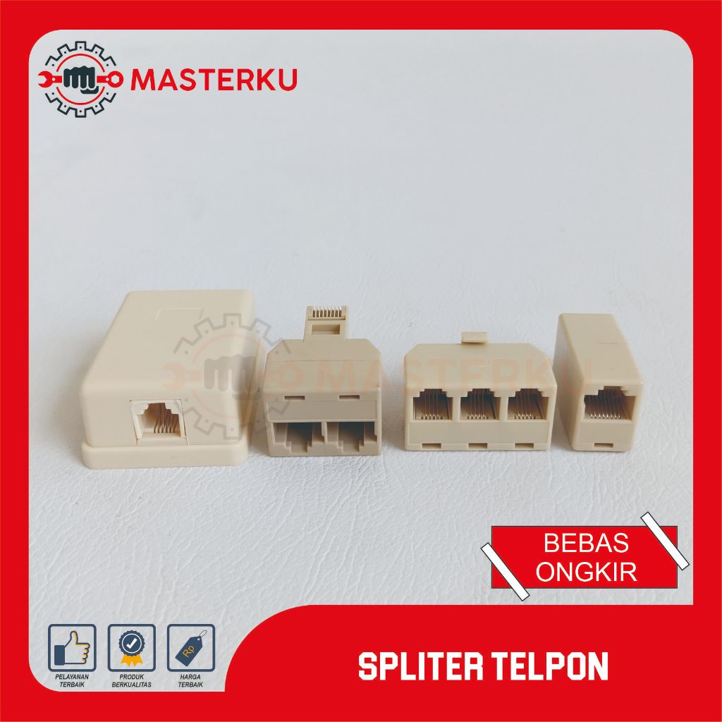 SPLITER TELPON /SPLITTER RJ11 1 KE 1/TELEPON LINE SPLITTER 1 OUTPUT