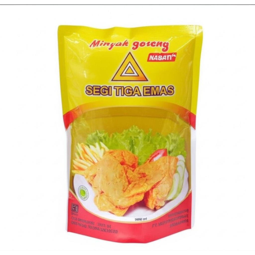 

Minyak goreng segitiga emas kemasan refill 2 liter