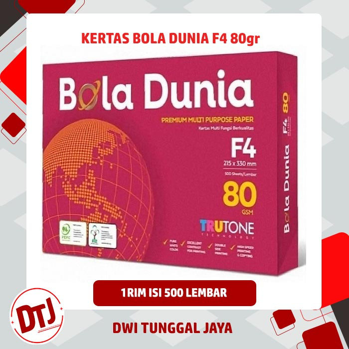 Kertas Bola Dunia F4 80 gram