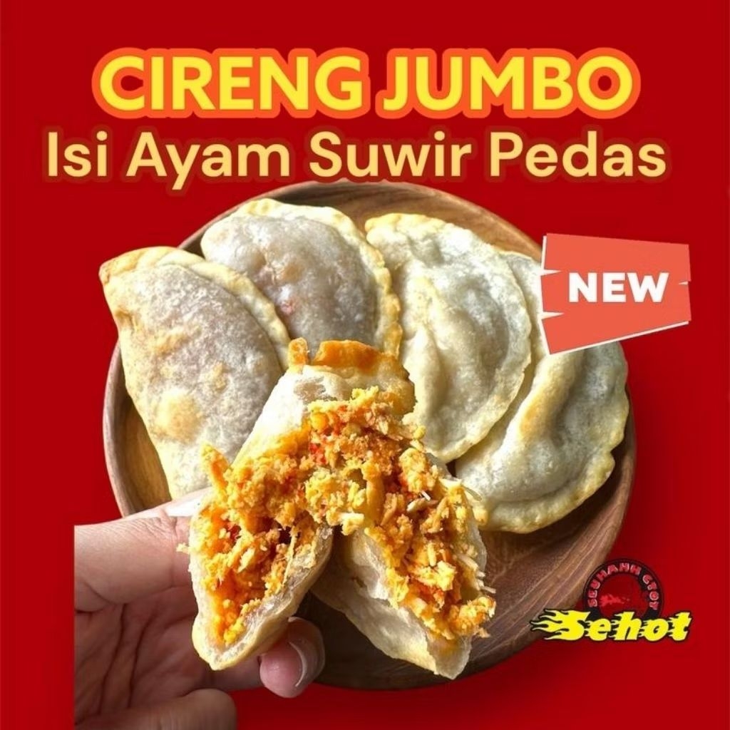 

Cireng super jumbo isi 3 cireng ayam suwir full isi