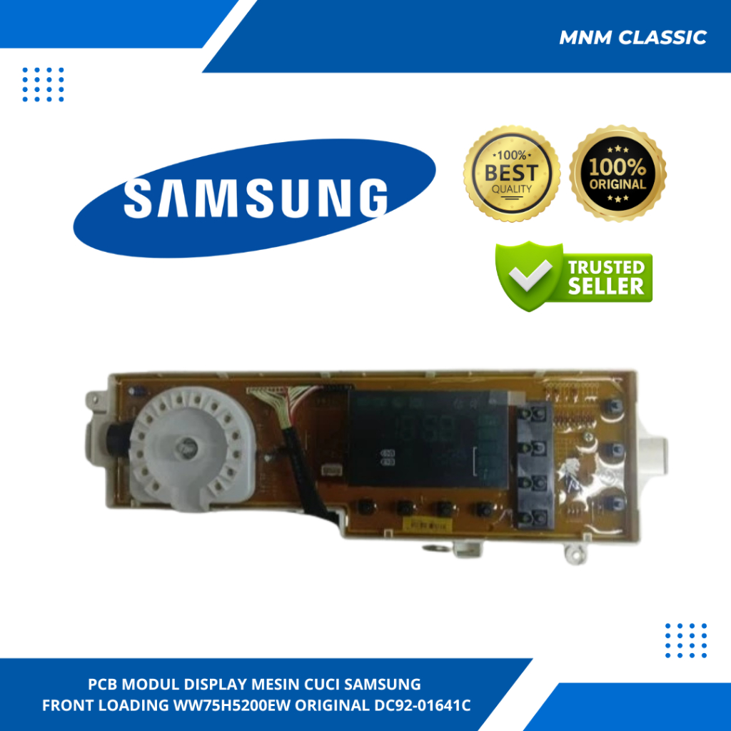 PCB MODUL DISPLAY MESIN CUCI SAMSUNG  FRONT LOADING WW75H5200EW ORIGINAL DC92-01641C