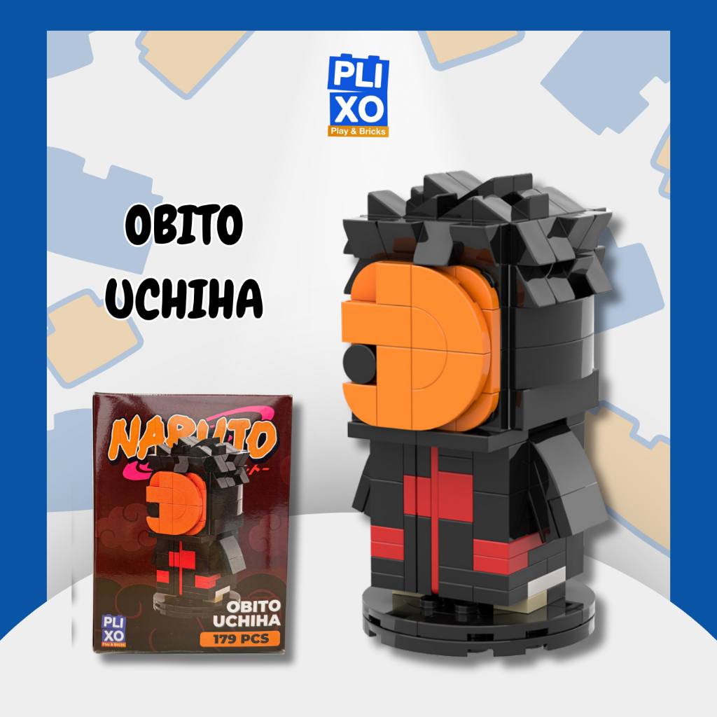 Plixo Bricks Lego Figure Naruto Obito Uchiha 179 pcs Miniatur Lucu | Mainan Rakitan Pajangan Unik