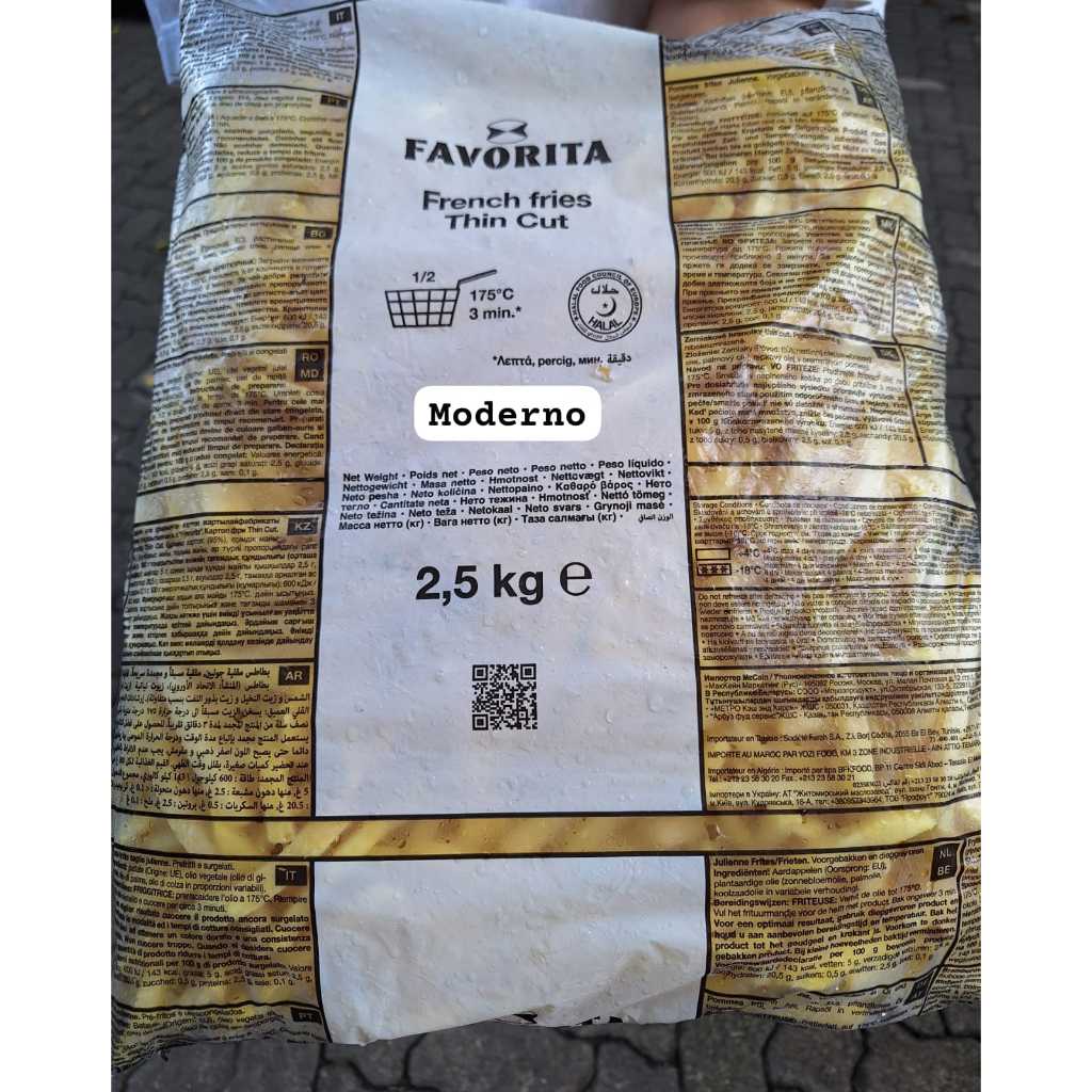 

French Fries Mc Cain Favorita Thin Cut 2,5 kg - Shoestring 2,5 Kg