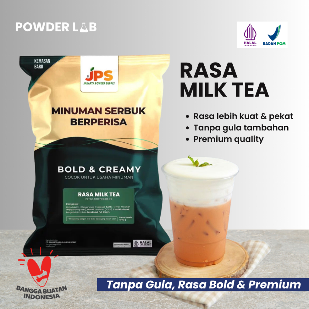 

Bubuk Minuman JPS Rasa Milk Tea 1 KG - Powder Drink Premium Plain