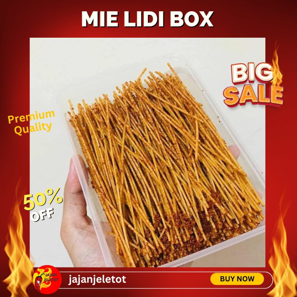 

COD MIE LIDI | MIE LIDI KEMASAN BOX 500 ML | LIDI-LIDIAN | MIE BITING