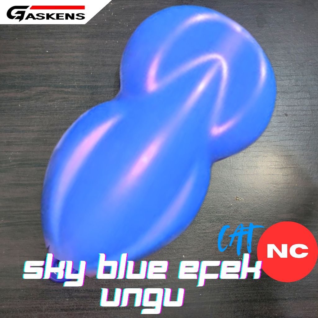 Cat Sky Blue & Efek Ungu NC, Cat Sky Blue Solid & Lembayung Ungu, Pearl Purple, Cat untuk Body Motor