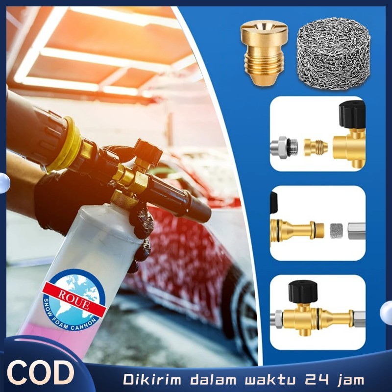 1set Nozzle Foam Lance 1mm Mesh Foam Lance Nozzle Foam Nozzle Tip Foam Lance