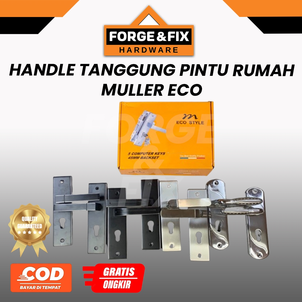 MULLER ECO Handle Gagang Kunci Pintu Komputer Tanggung SET
