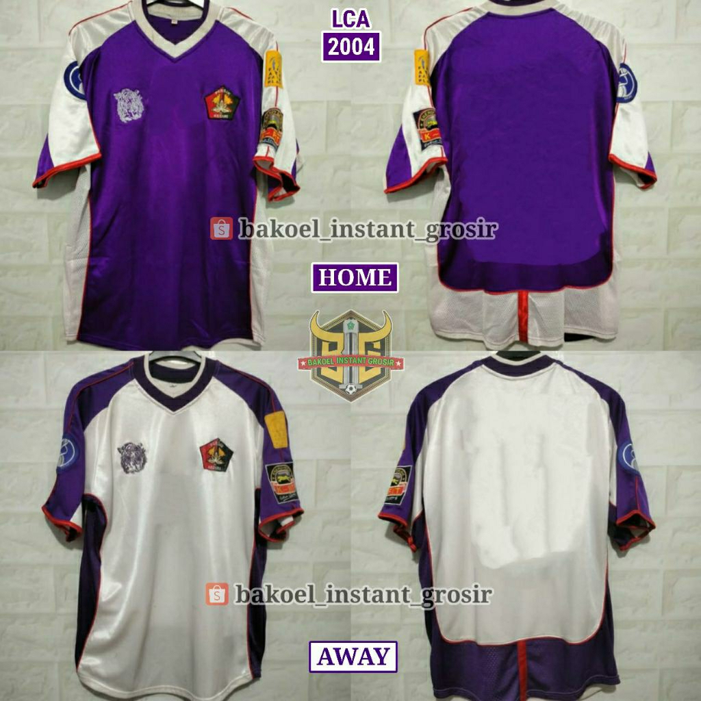 Jersey PERSIK Kediri LCA 2004 Home Away RETRO Liga Champions Asia Full PRINTING atau BORDIR Remake L