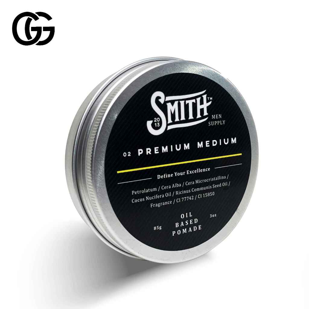 SMITH - Premium Medium Oil Based Hair Pomade 85gr | Pomade Rambut Pria Styling | Smith Minyak Rambut