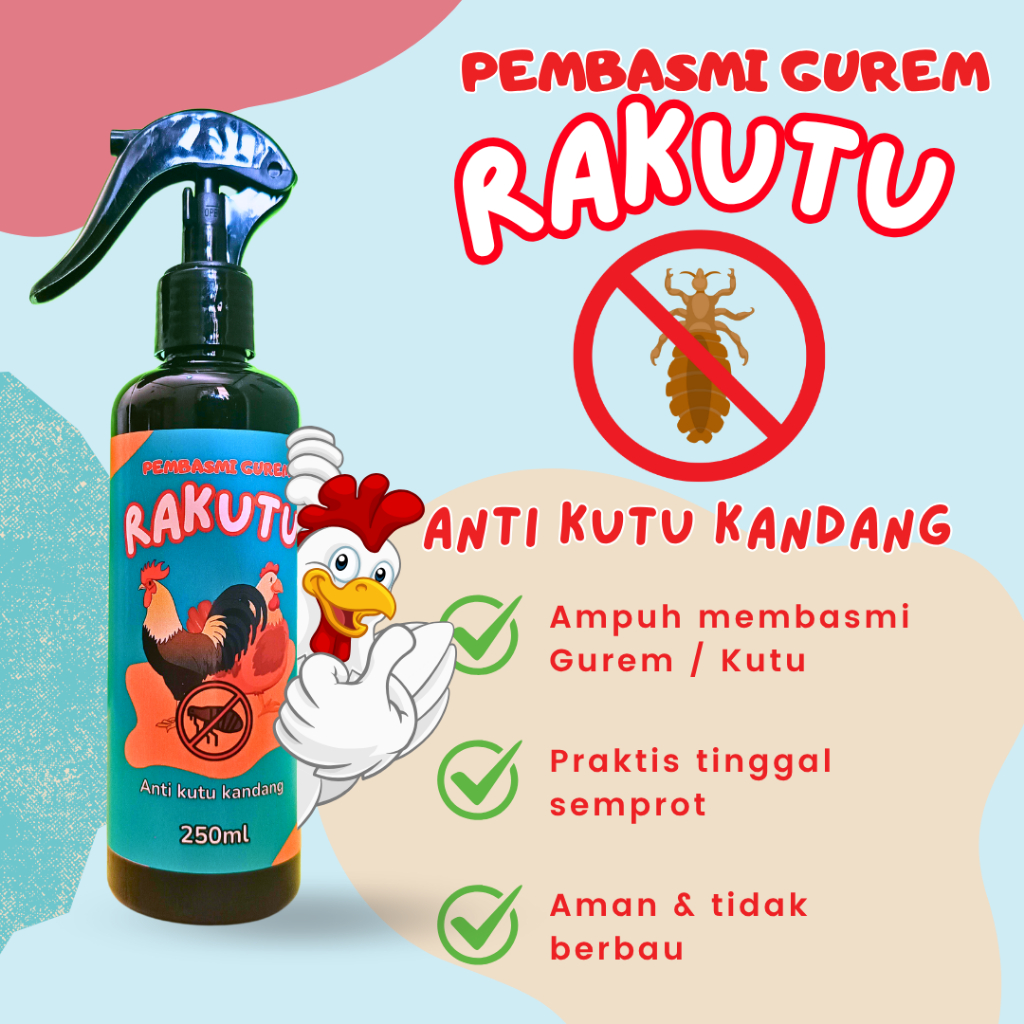 Maxicare - Obat Pembasmi Gurem Ayam Kandang Kutu Jamur Unggas Bebek zeorfarm Spray Pembasmi GUREM AY