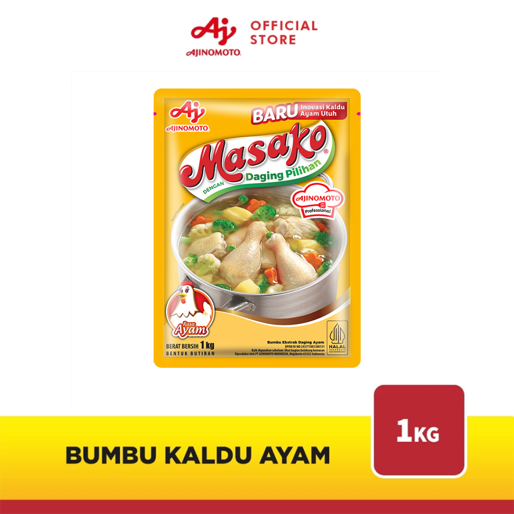 

Masako® Bumbu Kaldu Ayam Penyedap Rasa 1Kg