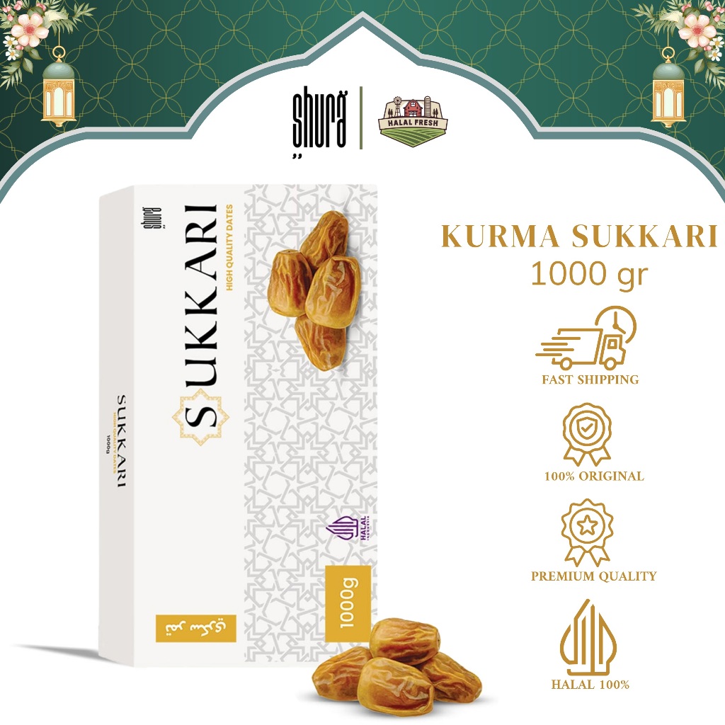 

Shura Kurma Sukkari 1kg Premium Original High Quality