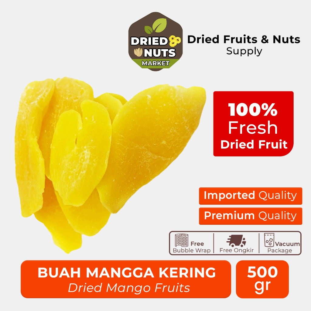 

Mangga Manis Kering Thailand Premium 500gr | Dried Fruits Mango Thailand