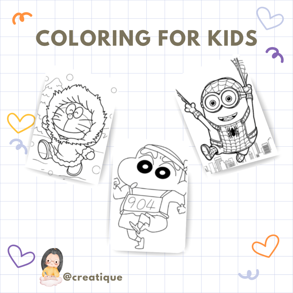 

[10 LEMBAR] Lembar Kertas Mewarnai Anak | Kertas Mewarnai A5 | Coloring For Kids