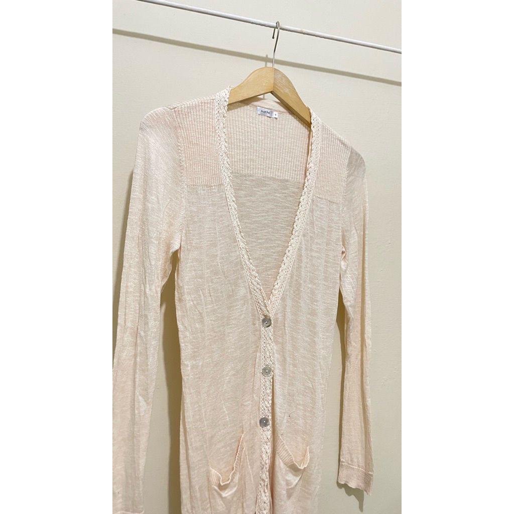 Long Cardigan - Cream Preloved
