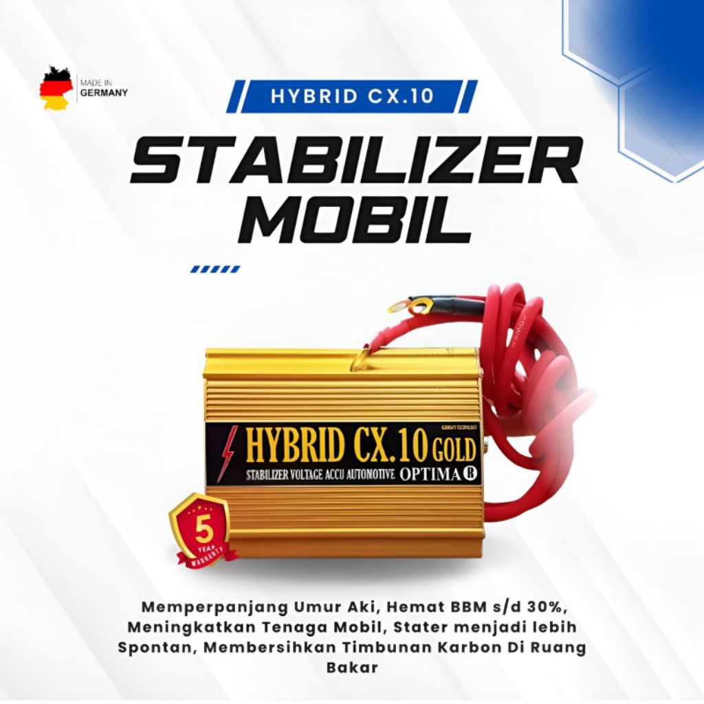 Hybrid Cx.10 Op Gold (Penghemat BBM, stabilizer aki mobil & motor)