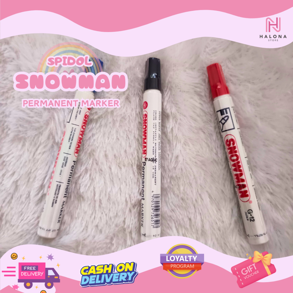 

Spidol SNOWMAN PERMANEN MARKER G - 12