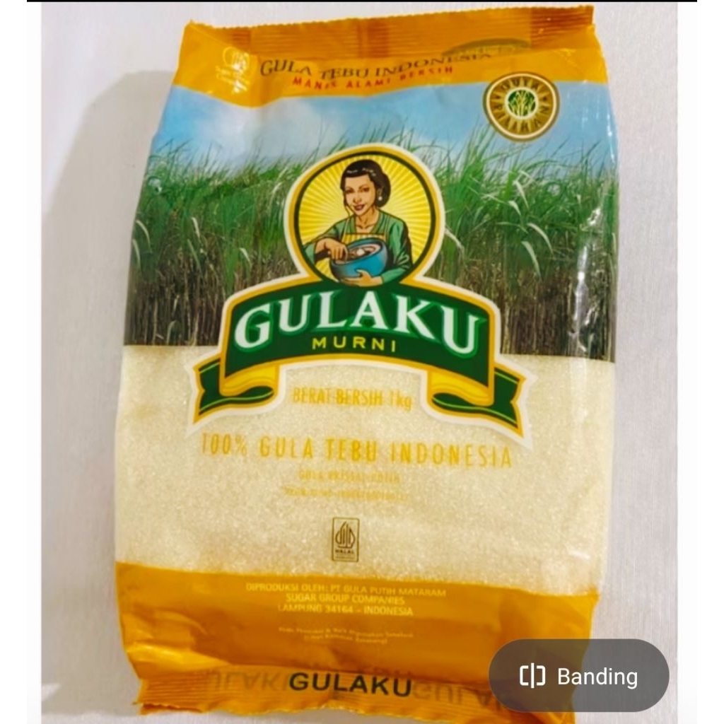 

GULAKU MURNI 1Kg 100% Gula Tebu Indonesia