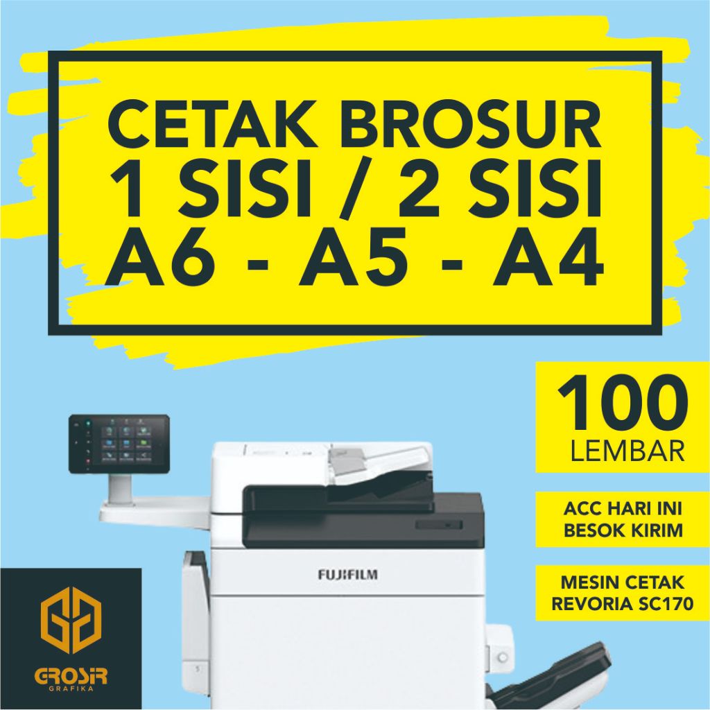 

CETAK BROSUR A6 A5 A4 TERMURAH || PRINT BROSUR || CETAK 100 LEMBAR