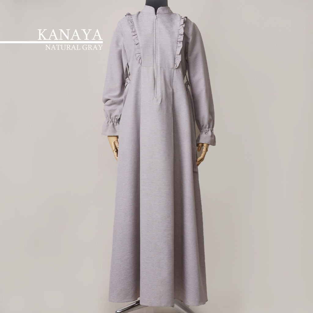 Gamis Muslim Simple Elegant Katun 3D Terbaru Kanaya Dress By ZLY ZELIA